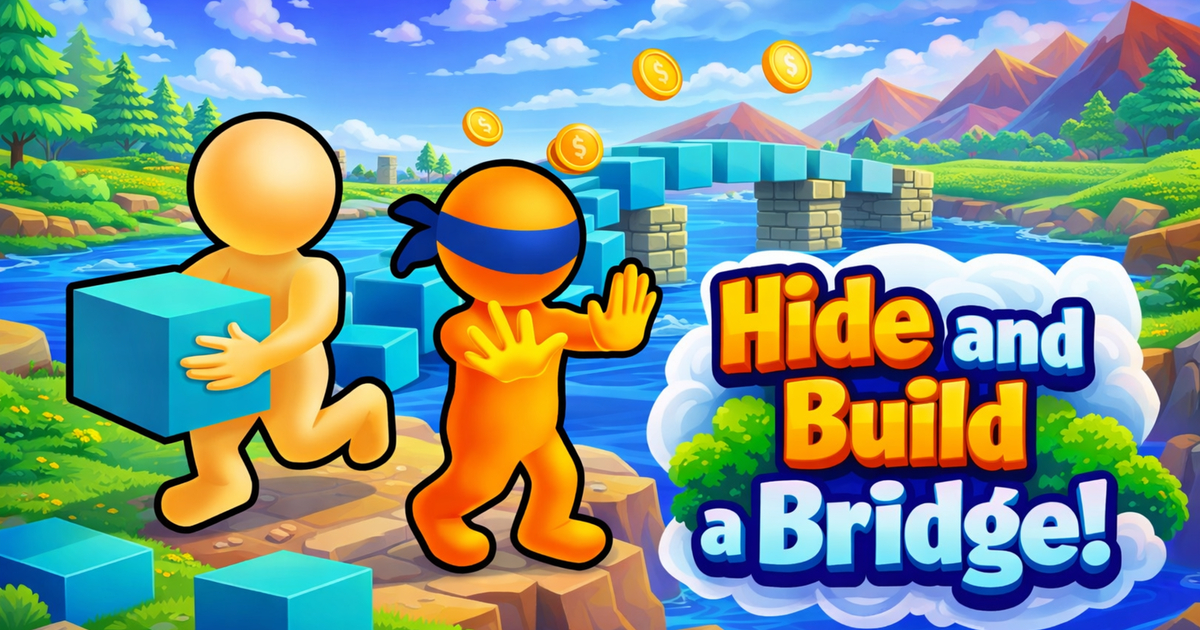 Hide and Build a Bridge! gameplay screenshot